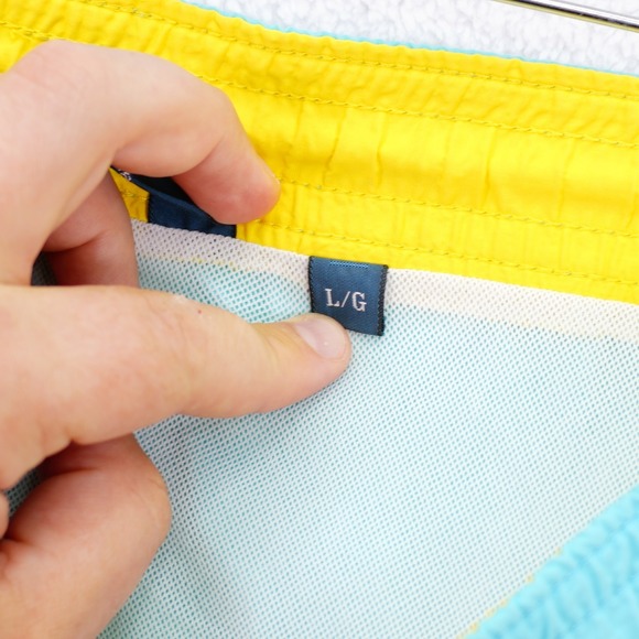 Polo Ralph Lauren Teal Lined Swim Trunks Large Mid Rise 38 / 5.5 Drawstring - Picture 7 of 7